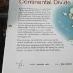 Continental Divide sign - text close up